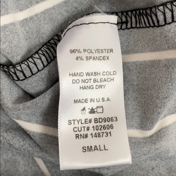 Blue Blush Black & White Pinstripe Dress small - Picture 6 of 8